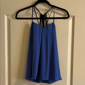 Express Royal Blue Strappy Camisole with Back Tie